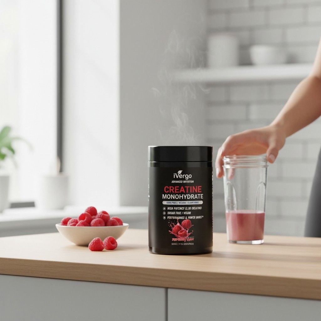 iVergo Kreatin Monohydrat (500g) – Mit Geschmack – Zuckerfrei