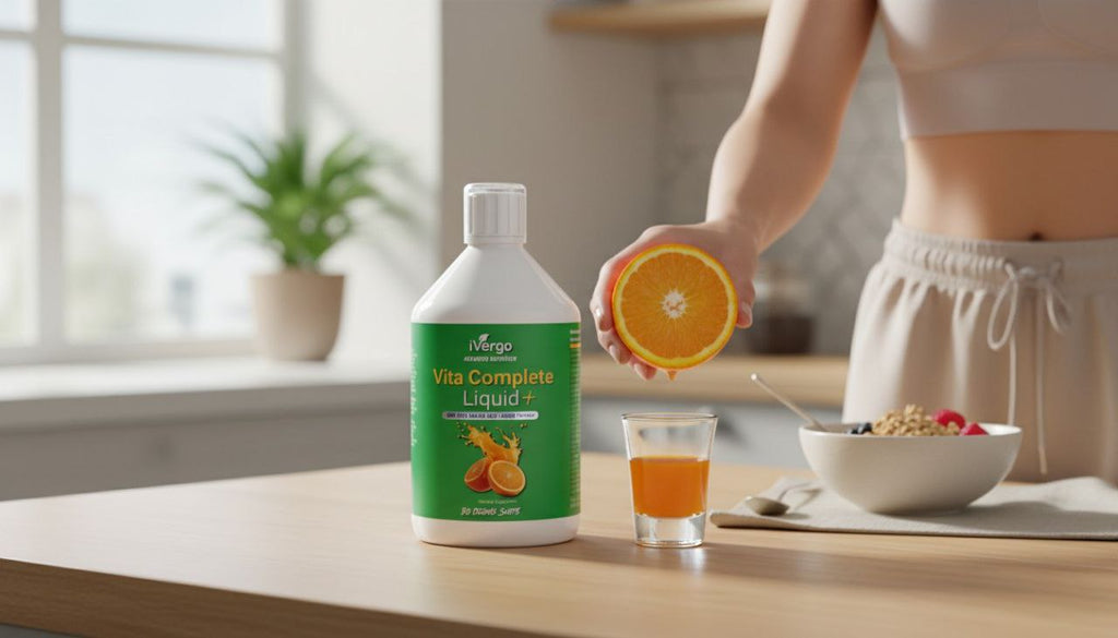 iVergo Vita Complete PLUS+ Liquid | 50 Orangen Shots | 500ml